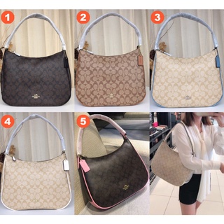 Coach F29209 Zip Shoulder Bag In Signature Coated Canvas Women Handbag Shopping Tote Beg . กระเป๋าสะพายข้าง