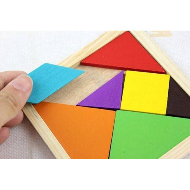 Tangram แทนแกรม ตัวต่อปริศนา 7 ชิ้น**ใส่โค้ด NEWTTKZ0000 ลดเพิ่ม 80 บาท ** *** โค้ดใช้ได้กับทุกร้านค้า *** | Shopee Thailand