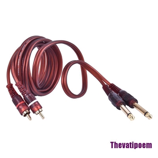 (Tham) สายเคเบิ้ลเสียง Rca Male To Dual Audio Cable 6 . 35 มม. 1/4