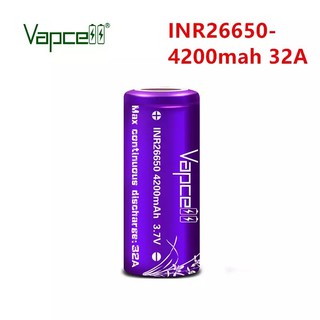 ถ่านชาร์จ 26650 Vapcell 4200mah 32A 3.7V