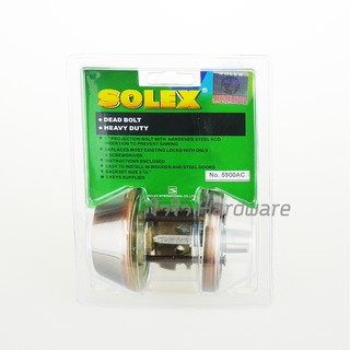 SOLEX กุญแจฝังประตู สแตนเลส สีรมดำ ไขข้างเดียว รุ่น 5900 AC DEADBOLT โซเล็กซ์ B34-03