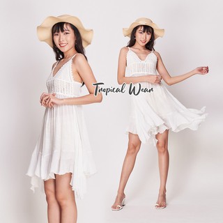 มินิเดรสสีขาว Mini Dress by Tropical Wear