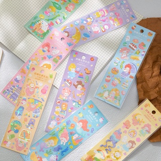 peach🍑สติกเกอร์ ลาย Sweet World สําหรับตกแต่งสมุดภาพ 1 ชิ้น