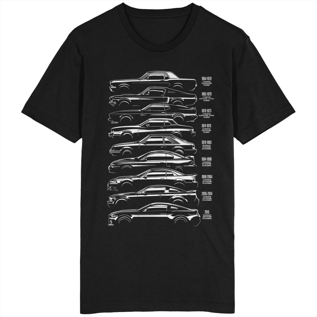 2021 New Summer Tee Ford Mustang T Shirt American Classic Muscle Car