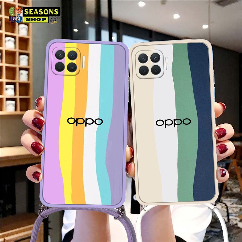 [ MS1 ] Softcase Macaron สายสลิงสําหรับ Oppo A54 Reno 4f 5f A5s A1k A53 A33 A5 A9 2020 A15 A31 A3s |