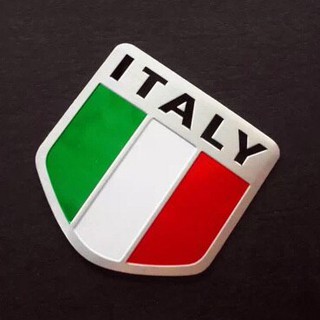 โลโก้ Italy 3D Aluminium Plate