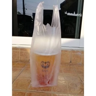 (100ใบ)ถุงหิ้วแก้วHD ใส,ลาย(16-32)ออนซ์ ตรานางฟ้า*หมีเขียว