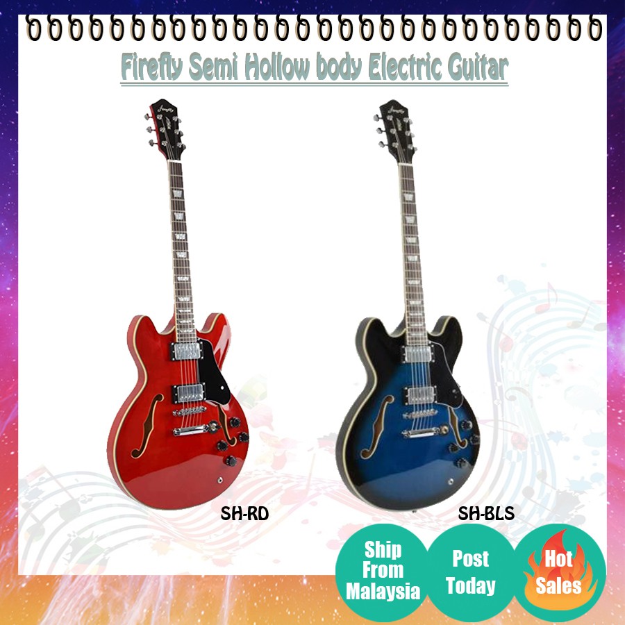 Firefly FF338 Semi Hollow Body Guitar Unboxing Demo On The Bench Does