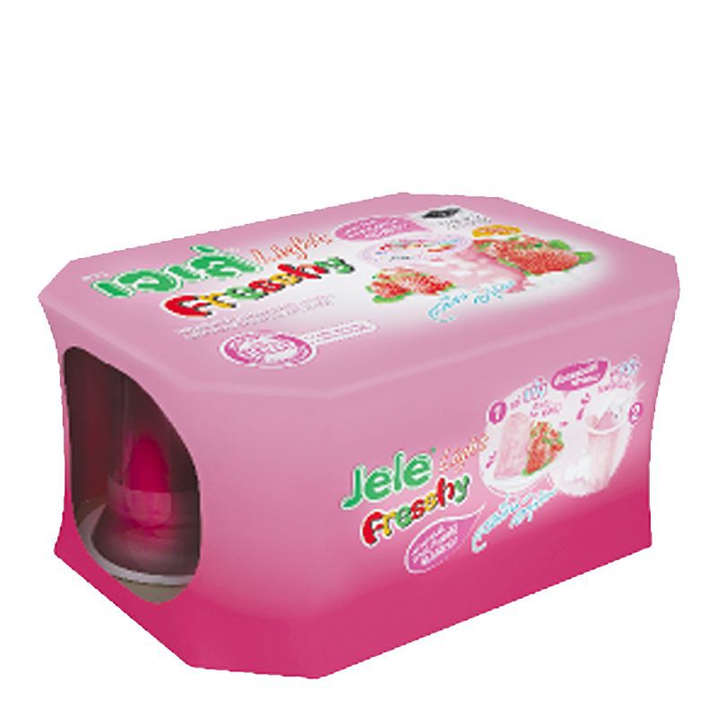 เจเล่ไลท์เฟรชชี่ รสสตรอว์เบอร์รี่ 125 มล. แพ็ค 6 ถ้วย Jele Light Freshy Strawberry Flavor 125 ml. Pa
