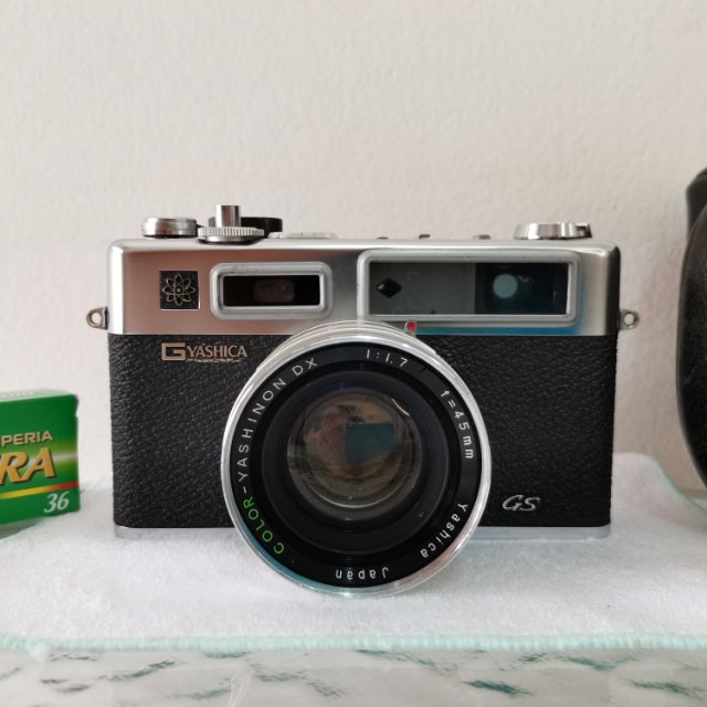 ฮู๊ด Yashica Electro 35 ขนาด 57mm Metal Lens Hood with Original CASE ซองหนังใส่ฮู๊ด ตัวฮู๊ดไม่