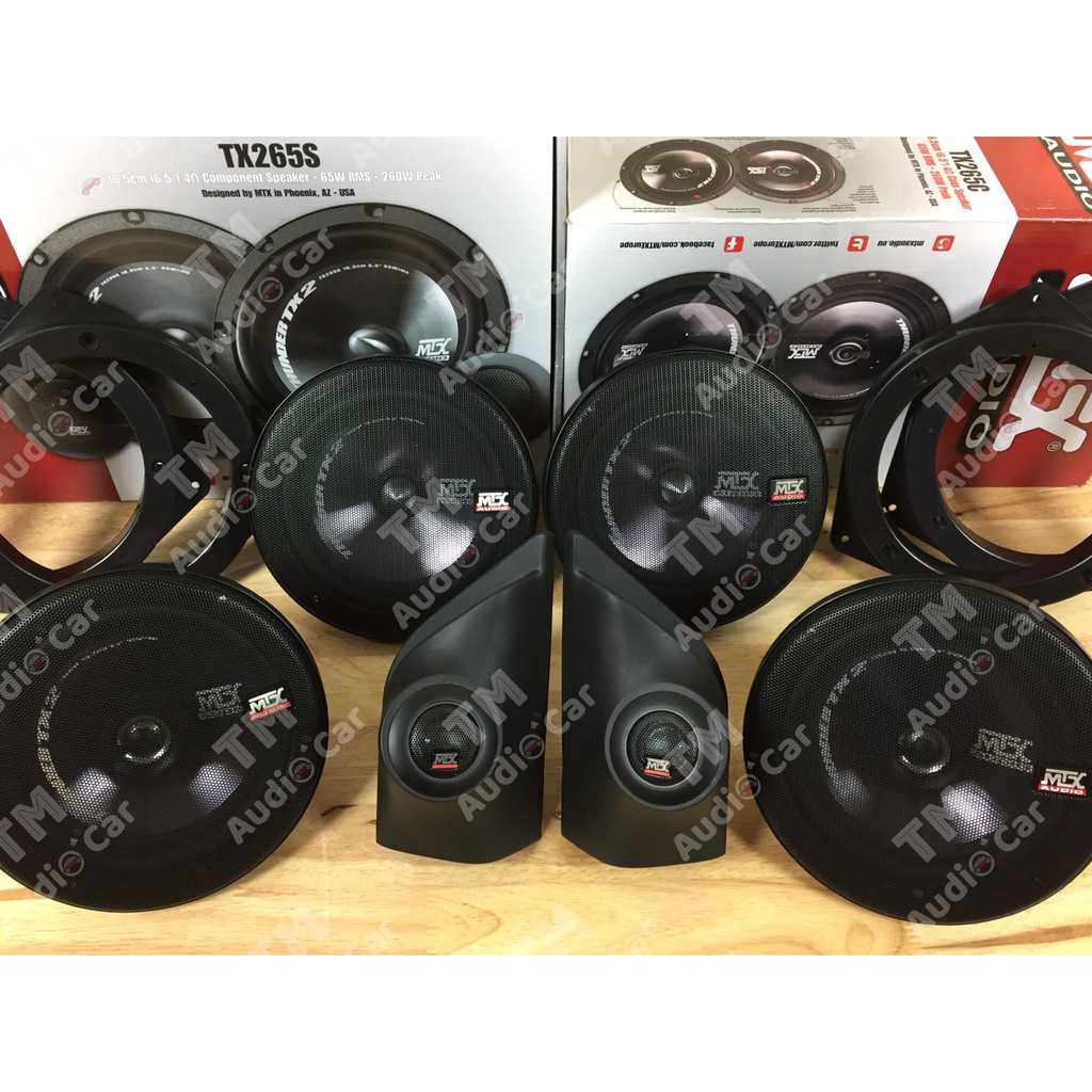 หูช้างตรงรุ่น MAZDA BT-50PRO ลำโพง 6.5" MTX-TX265S + MTX-TX265C + ฐานรองลำโพง จำนวน 2คู่