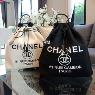 Chanel Canvas Bucket &amp; Backpack Bag