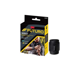 Futuro Wrist Support Strap, Black ฟูทูโร่™ สปอร์ต อุปกรณ์พยุงข้อมือ สีดำ รุ่นปรับกระชับได้