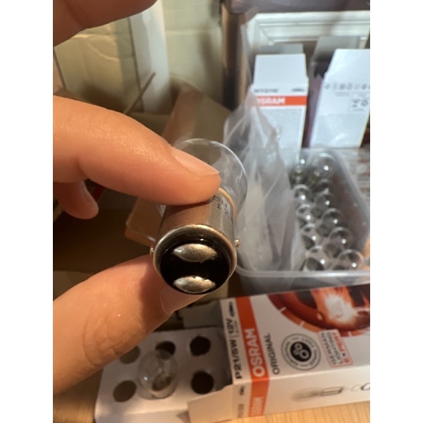 หลอดไฟรถยนต์ osram แท้  T20 แบบเขี้ยว 1 ไส้ P21w 12V 21w หรือ 2 ไส้ P21/5w 21/5w เลือกในตัวเลือก จำนวน 1 หลอด ราคา ถูกที่สุด ดีลบีเคเค แกลเลอรีภาพที่ 7