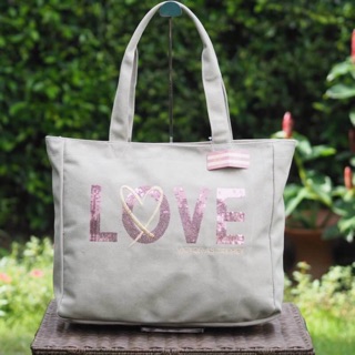 Victorias Secret Canvas Large Tote Bag