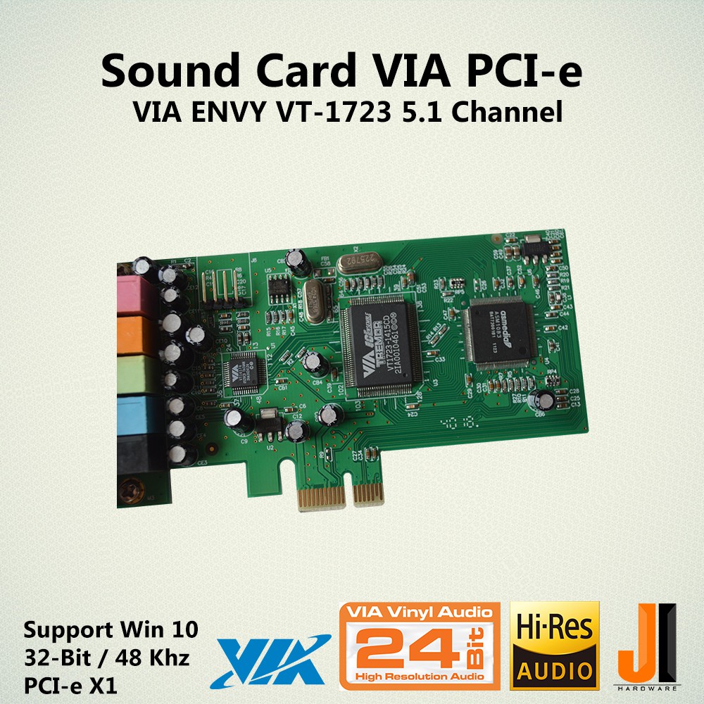 Sound Card VIA ENVY VT-1723 5.1 Channel  (PCI-E)