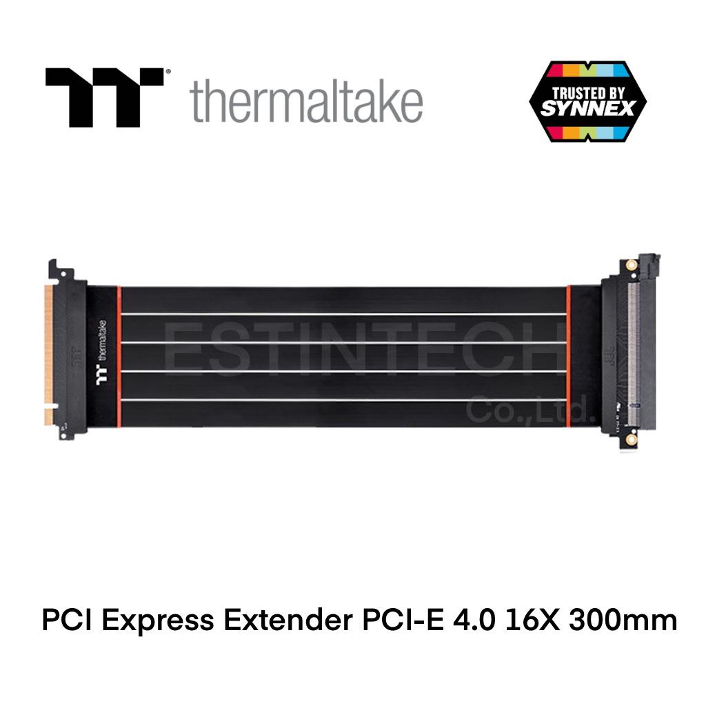 RISER CABLE (สายพีซีไอ) THERMALTAKE TT PREMIUM PCI-E 4.0 16X EXTENDER 300MM ของใหม่ประกัน 1 ปี