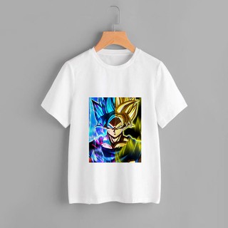 HH Dragonball เสื้อยื้ดลายการ์ตูนดราก้อนบอล White เสื้อยืดผ้าฝ้าย