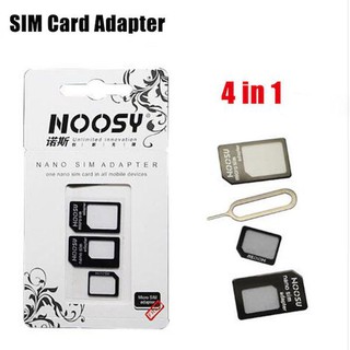 ถาดแปลงขนาดซิมการ์ด 4 in 1 Sim Card Adapter (White)-black