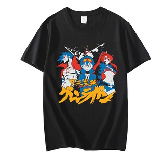 T-shirt  เสื้อยืดแขนสั้นลําลอง ผ้าฝ้าย 100% พิมพ์ลายกราฟิกโลโก้อนิเมะ Tengen Toppa Gurren Lagann Simon Kamina Yoko LHZYS