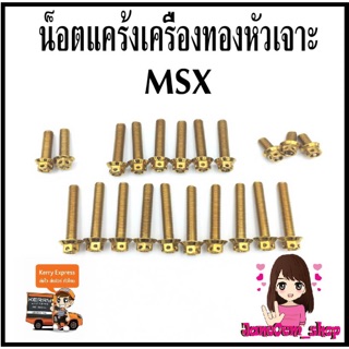 น็อตแคร้งเครื่องทอง หัวเจาะ MSX