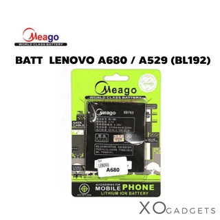 Meago แบตเตอร์รี่ LENOVO A680 / A529 (BL192) แบต  LENOVO A680 / A529 (BL192) มี มอก. (รับประกัน 1 ปี)