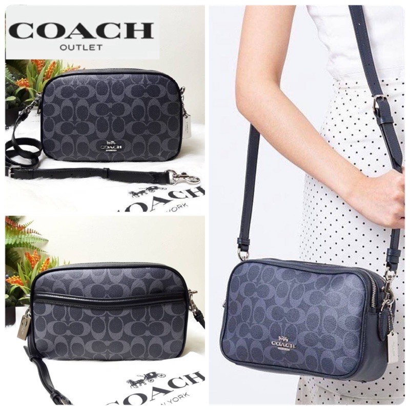 HOT ITEM !!Best Seller COACH JES CROSSBODY IN SIGNATURE CANVAS (COACH F68168) 9 3/4"L x 6 1/4"H x 3 
