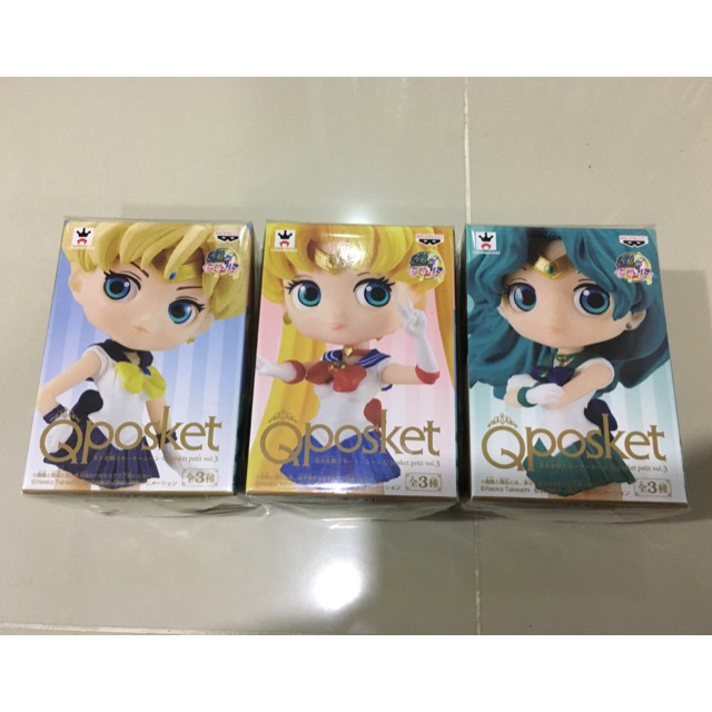 Figure แท ญ ป นแมวทอง Qposket Petit Sailor Moon Vol 3 เซต 3 ช น Q Posket Rare Items Shopee Thailand