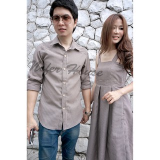ชุดคู่รัก เสื้อคู่รัก พร้อมส่ง โทนสีน้ำตาล