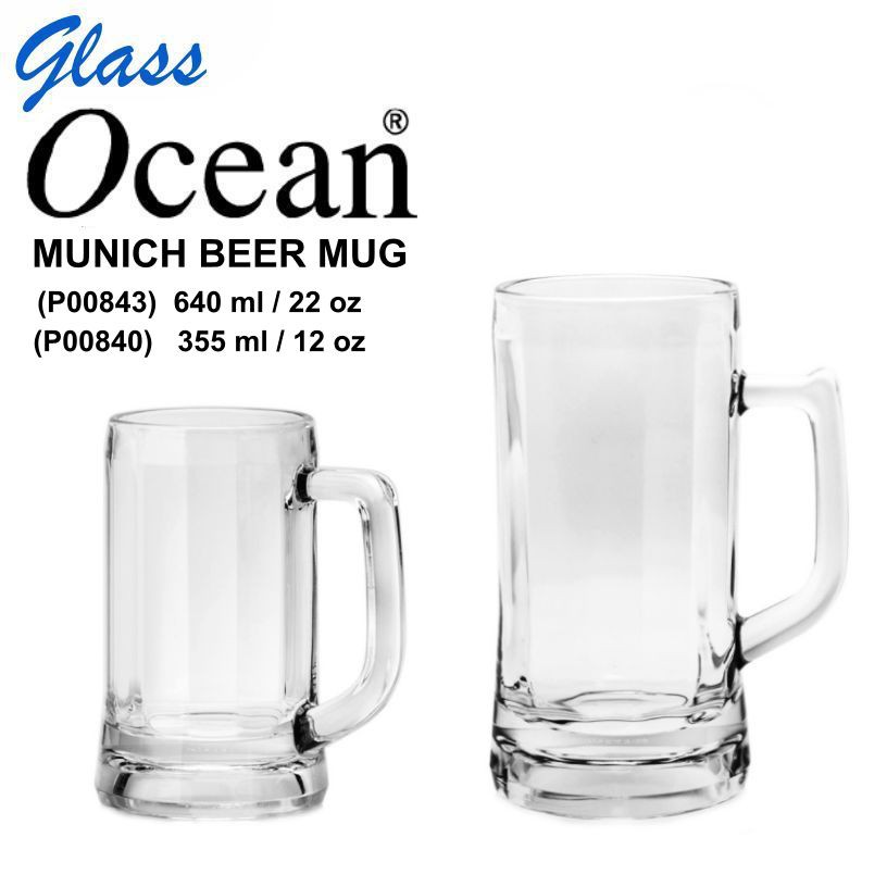 GLASS แก้วเบียร์ แก้ว OCEAN MUNICH BEER MUG ขนาด 355 - 640 ml (A2)