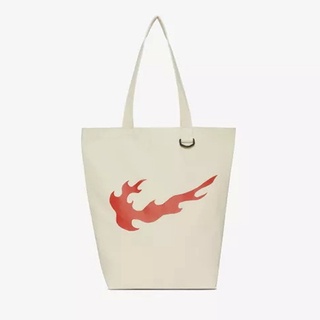 Nike Bag Unisex Heritage Tote - Cream ไนกี้ กระเป๋า สะพาย  สีครีม โลโก้ไฟ ของแท้ 100%