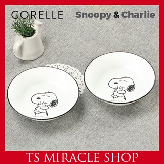 CORELLE KOREA Snoopy&amp;Charlie Korean Type Tableware Front Of Plate 2P Set / Dinnerware / Rice bowl,Soup Bowl