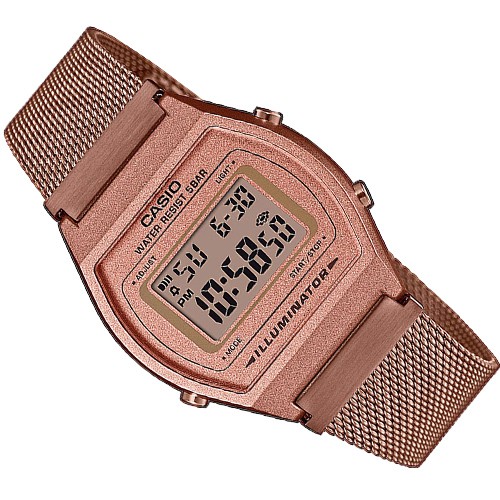 Casio Standard นาฬิกาข้อมือผู้หญิง สายสแตนเลส รุ่น B640,B640WMR-5A,B640WMR-5ADF