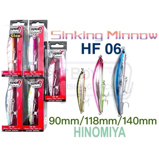 Hinomiya H-FACTORY HF06 เหยื่อตกปลาซิงค์ 90 มม. 28 กรัม 118 มม. 40 กรัม 140 มม. 66 กรัม HF 06