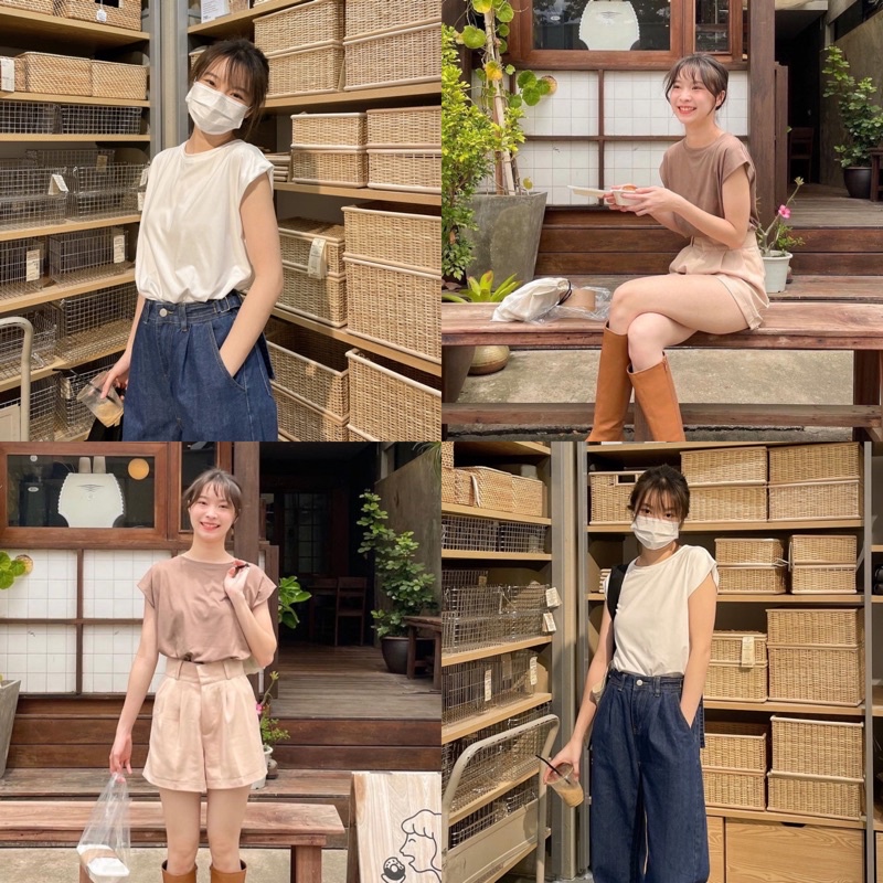 SISSOEUR : fresh milk sleeveless top