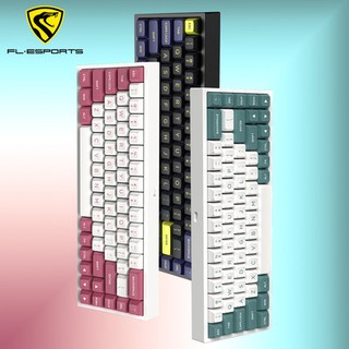 FL·ESPORTS FL680 Three-Mode Mechanical Keyboard 68-Key RGB Hot-Swappable 2.4G Wireless Bluetooth Wired Win/Mac/iPad