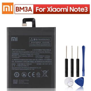 XIAOMI BM3Aแบตเตอรี่ทดแทนสำหรับXiaomi Mi Note3หมายเหตุ3 Authenticโทรศัพท์แบตเตอรี่3400MAh