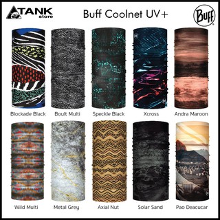 New Buff Coolnet UV+ Neckwear Black Style ผ้าบัฟกันแดด ลายโทนสีดำ ยืดหยุ่น เย็นสบาย ระบายอากาศดี สวมใส่ในกิจกรรมกลางแจ้ง