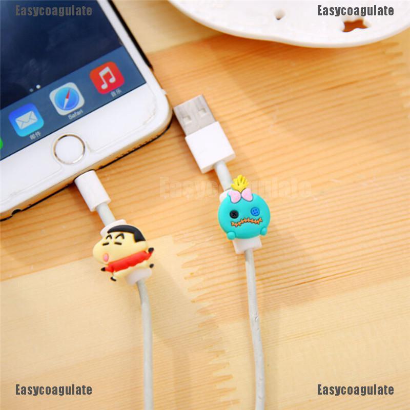 EasyCoagulate 10pcs phone charging cable cartoon protector case data line protection cover