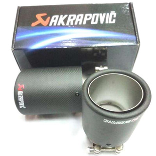 ปลายท่อAkrapovic เดี่ยว หัวเต็ม ฝั่งเข้า2.5นิ้ว ฝั่งออก 3.5 นิ้ว (ราคาต่อ1ชิ้น)