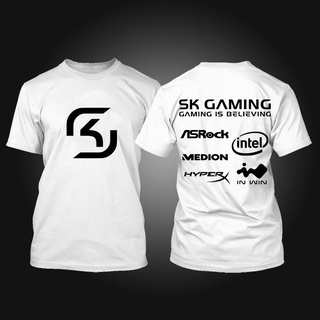 T-shirt  CSGO Counter-Strike SK Gaming e-sports เครื่องแบบทีมออกแบบเกมฤดูร้อนและฤดูใบไม้ร่วง bottoming เสื้อยืดคอกลมS-5X