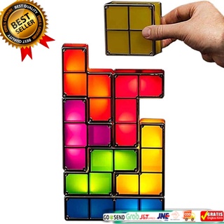 ไฟตกแต่ง LED Tetris ปริศนาวางซ้อนกันได้ 7 ชิ้น DRLS ขายส่ง