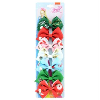 (พร้อมส่ง)​ คริสต์มาส​ เซท​ กิ๊บโบว์คริสต์มาส เซท 7 ตัว Christmas Bow hairpin