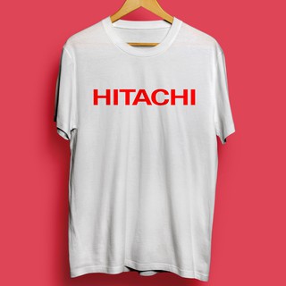 เสื้อยืดครอปเสื้อยืด ผ้าฝ้าย พิมพ์ลายโลโก้ Hitachi พรีเมี่ยม แบบกําหนดเองS-5XL