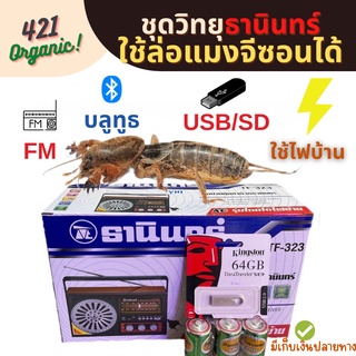 ชุดจับแมงจีซอน ชุดเสียงล่อแมงจีซอน วิทยุธานินทร์ TF323ตัวใหญ่ ใช้ไฟบ้าน,บลูทูธ,usb ได้ ในชุดมีแฟลชไดฟ์เสียงแมงจีซอน,ถ่าน