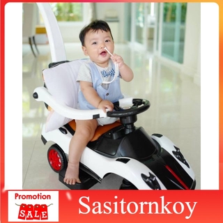 sasitornkoy รถหัดเดินราคาถูก รถหัดเดินเด็กอ่อน เข็น ทรงเเลมโบกินี่ 3 in 1 multi-function baby มีเสียงมีไฟ รถหัดเดินวงกลม