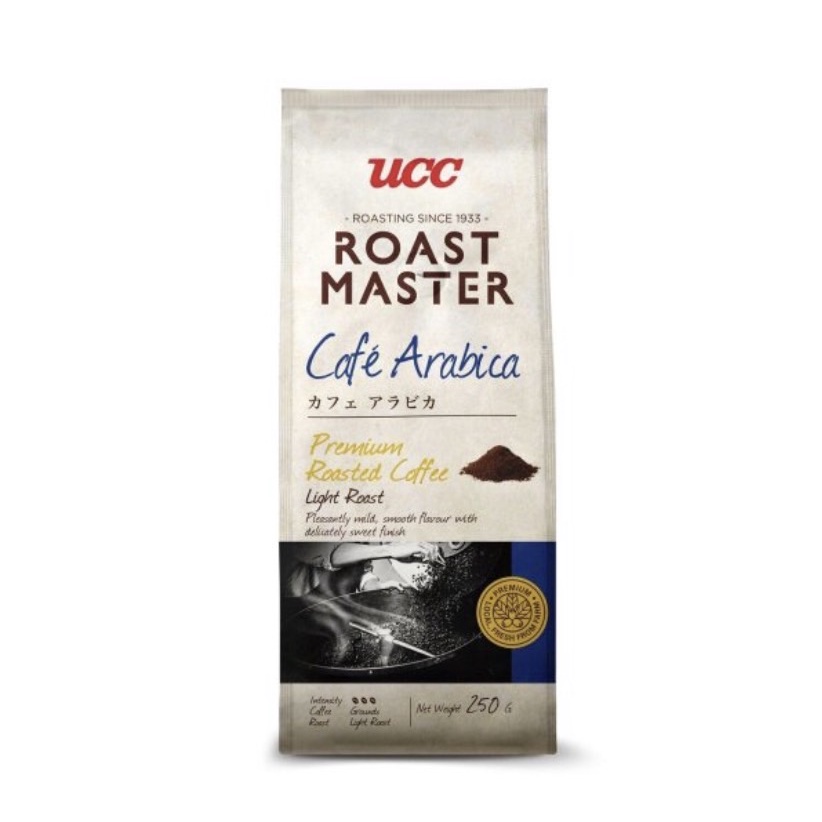 กาแฟ ยูซีซี คาเฟ่ อราบิก้า UCC Roast Master Cafe Arabica Premium Roast Coffee Light Roast 250g