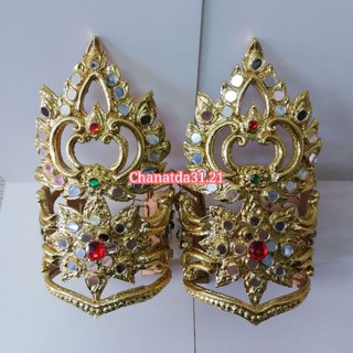 รัดแขนชุดไทยประเก็นสำหนับผู้ใหญ่ ลายใบโพสูง