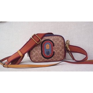 COACH Camera Bag In Signature Canvas With Coach Patch (COACH F79257)