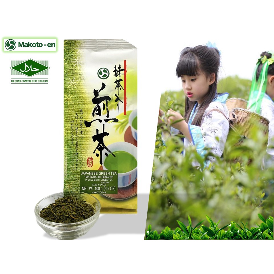 มาโกโตะ-เอ็น มัชชะ อิริ เซนชา 100 กรัม Makoto-en Matcha Iri Sencha